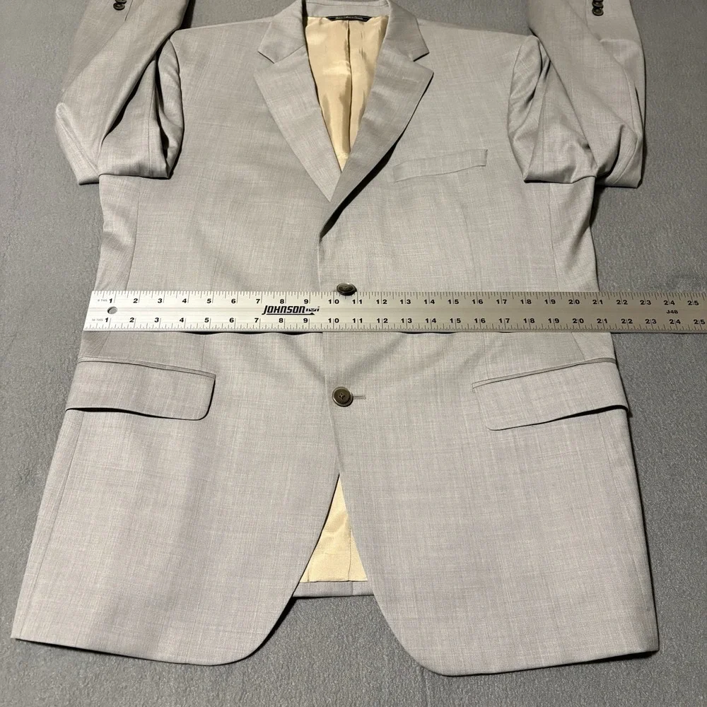Loro Piana Blazer 44R Light Gray Super 120'S Wool Canada Saks Fith Ave Jacket